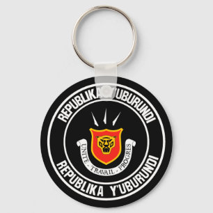 Burundi Round Emblem Keychain