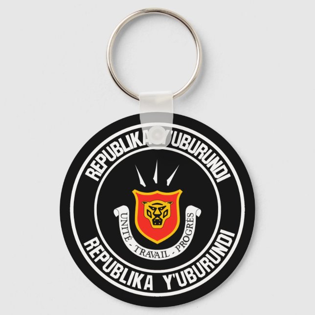 Burundi Round Emblem Keychain (Front)