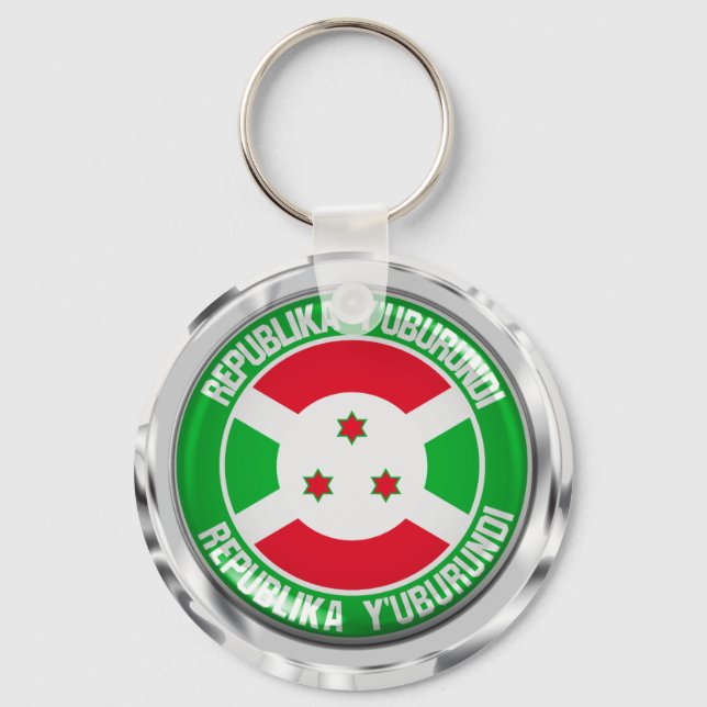 Burundi Round Emblem Keychain (Front)