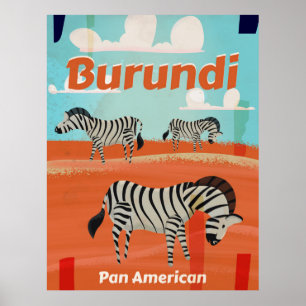 Burundi vintage travel poster