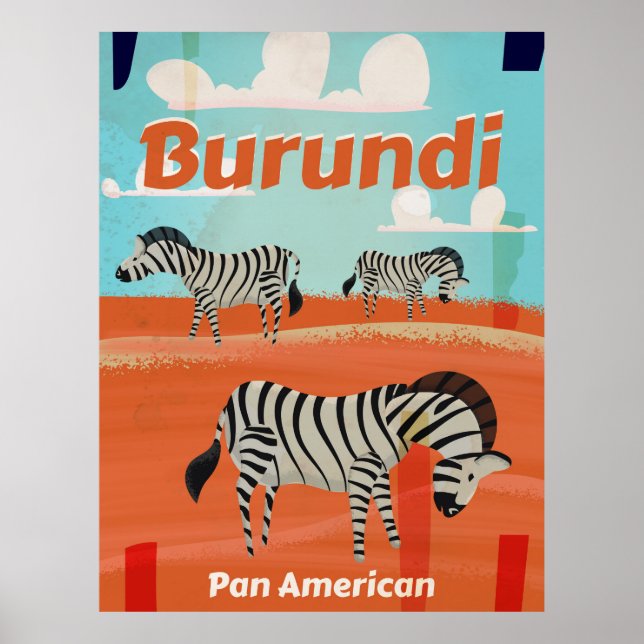Burundi vintage travel poster (Front)