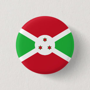 Burundian Flag, Flag of Burundi 1 Inch Round Button