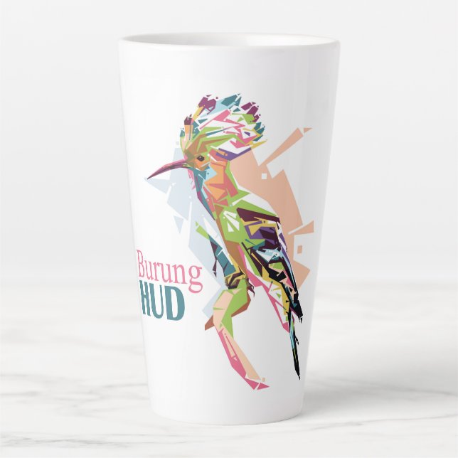 Burung HUD Pop art Latte Mug (Front)