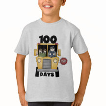 Bus 100 Days of School t-shirts and Gifts