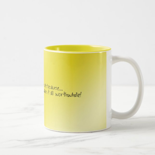 Bus Aide A Good Morning Smile Two-Tone Coffee Mug (Right)