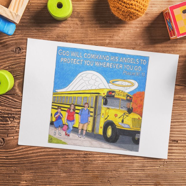Bus Angel Inspirational Post Card (Creator Uploaded)