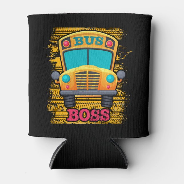 Bus Boss - School Bus Driver Appreciation Can Cooler (Front)