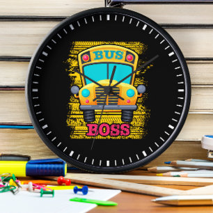 Bus Boss - School Bus Driver Appreciation Large Clock