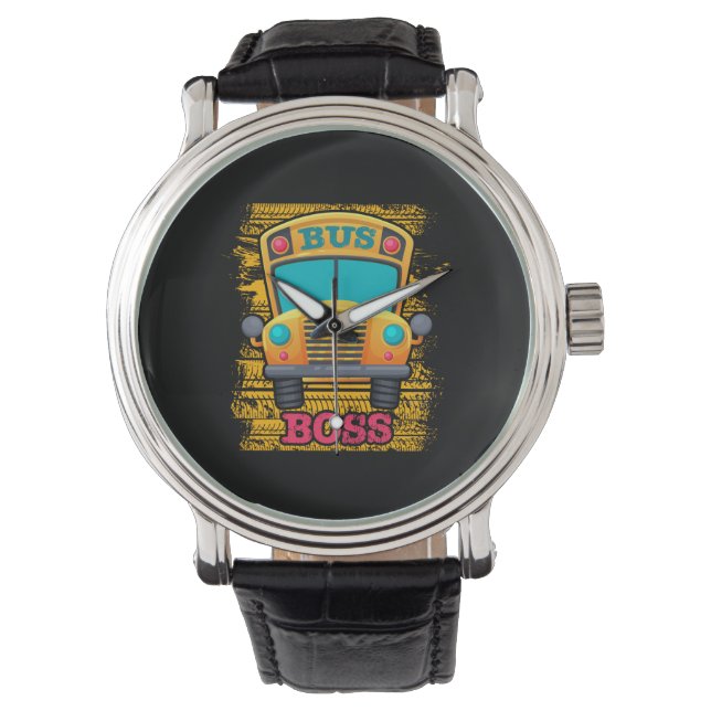 Bus Boss - School Bus Driver Appreciation Watch (Front)