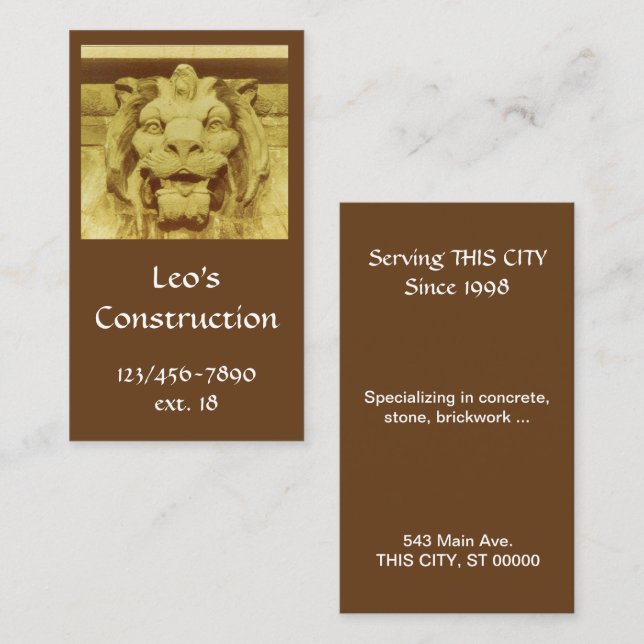 Bus. Card - Architectural Element (Front/Back)