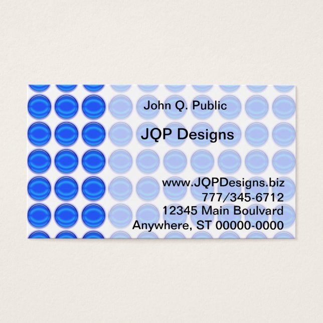 Bus. Card - Blue Dots (Front)