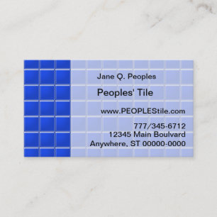Bus. Card - Blue Mosaic Tiles
