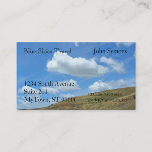 Bus. Card - Cloudy sky over hill
