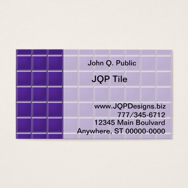 Bus. Card - Plum Mosaic Tiles (Front)