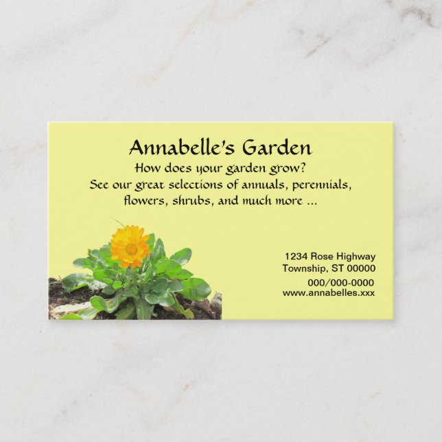 Bus. Carte - Jarening Business - Calendula (Devant)