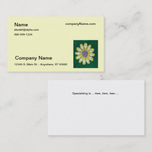 Bus. Carte - motif Crochet - Daisy