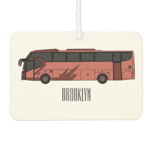 Bus cartoon illustration air freshener