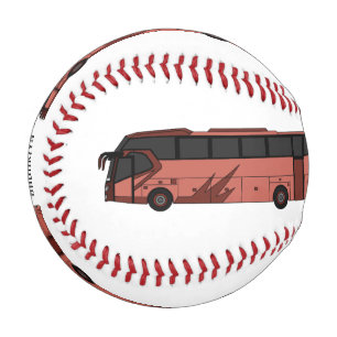 Bus cartoon illustration baseball