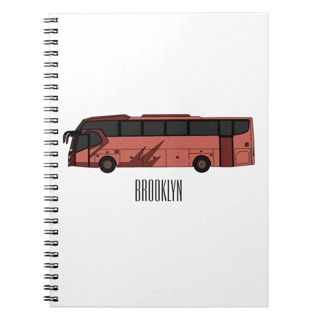Bus cartoon illustration notebook (Front)