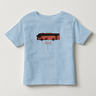 Bus cartoon illustration toddler t-shirt