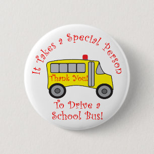 Bus Driver 2 Inch Round Button