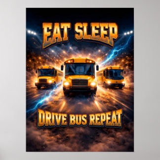 Bus Driver Bootleg Retro Vintage Poster