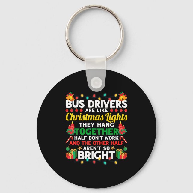 Bus Driver Co-worker Christmas Surprise Uni-adults Keychain (Front)