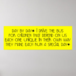 Bus Driver Day By Day Poster