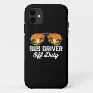 Bus Driver Off Duty Sunglasses Last Day Of School iPhone 11 Case