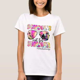 Bus Driver Out For Summer Tie Dye Sungles  T-Shirt