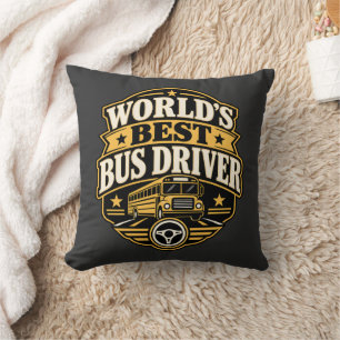 Bus Driver Pride World's Best Bus Driver Shirt Throw Pillow