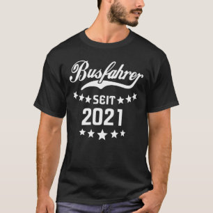 Bus Driver Since 2021 Men Line Bus Man School Bus T-Shirt