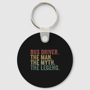 Bus Driver The Man The Myth The Legend Funny Trans Keychain