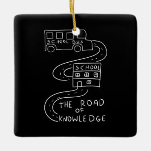 Bus Driver The Road of Knowledge Ceramic Ornament