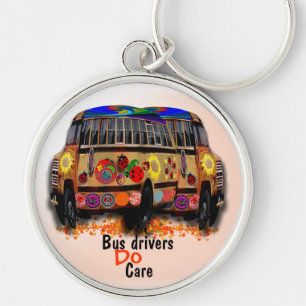 Bus Drivers Do Care Keychain