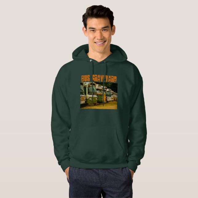 Bus Graveyard Men's Basic Hooded Sweatshirt (Front Full)