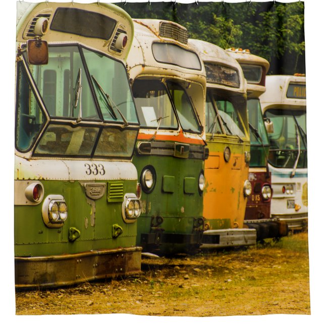 BUS GRAVEYARD SHOWER CURTAIN (Front)