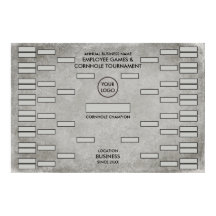 Bus Logo Grey Grunge Cornhole Tournament Score