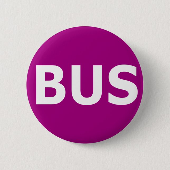 BUS logo - Violet 2 Inch Round Button (Front)