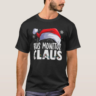 Bus Monitor Santa Claus Christmas Funny Matching C T-Shirt