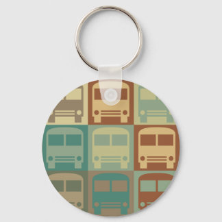 Bus Pop Art Keychain