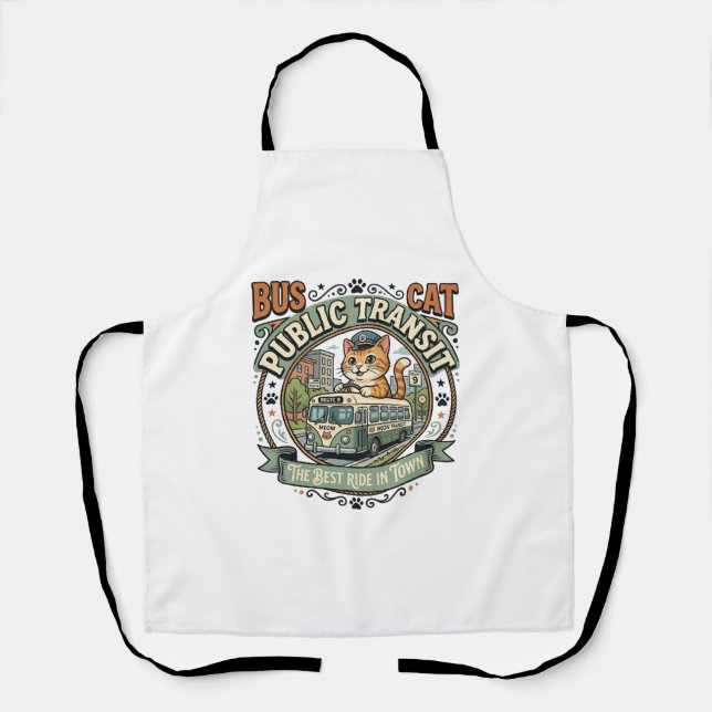 Bus Public Transit Cat Bus Public Transit Cat Vint Apron (Front)