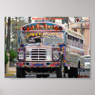 Bus, Red Panama Poster