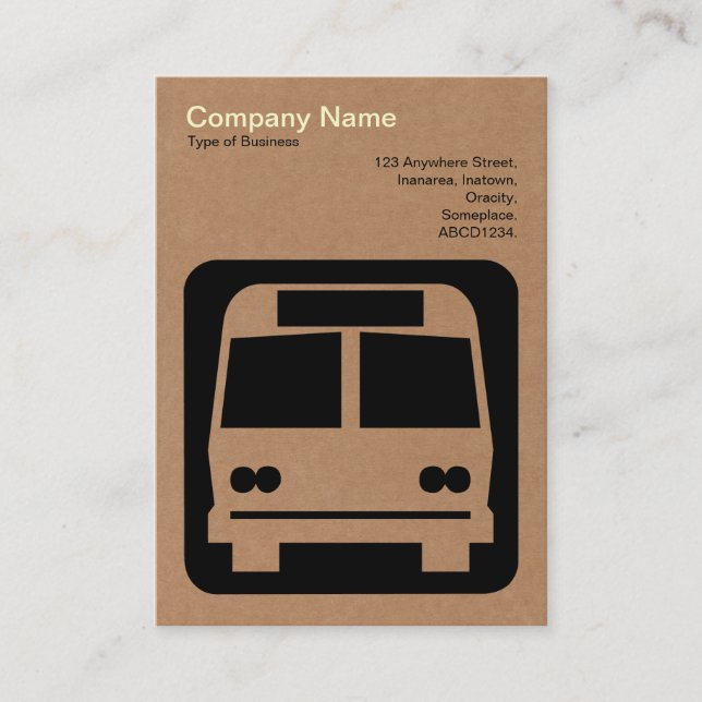 Bus Sign - Cardboard Business Card (Front)