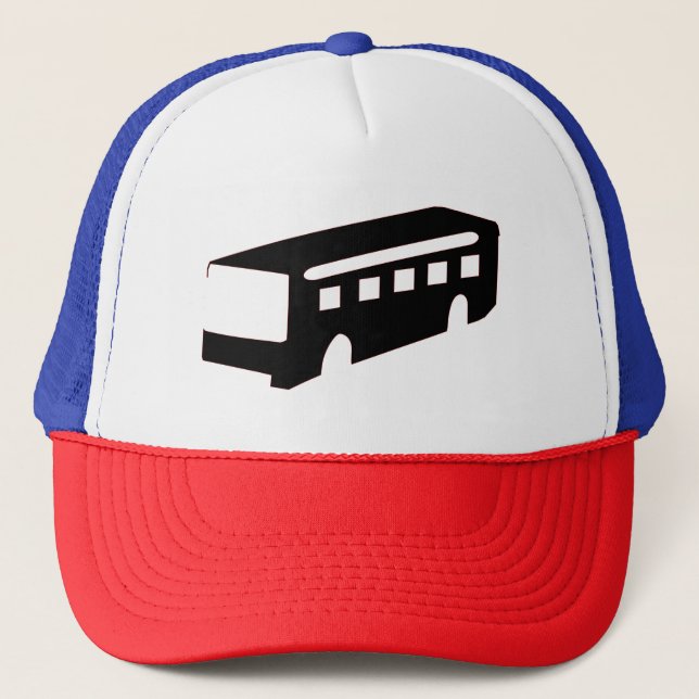 Bus Silhouette Trucker Hat (Front)