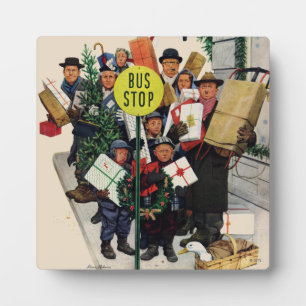 Bus Stop at Christmas Plaque