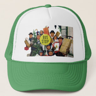 Bus Stop at Christmas Trucker Hat