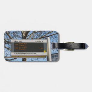 Bus Stop Sign in Berlin Luggage Tag