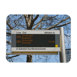 Bus Stop Sign in Berlin Magnet