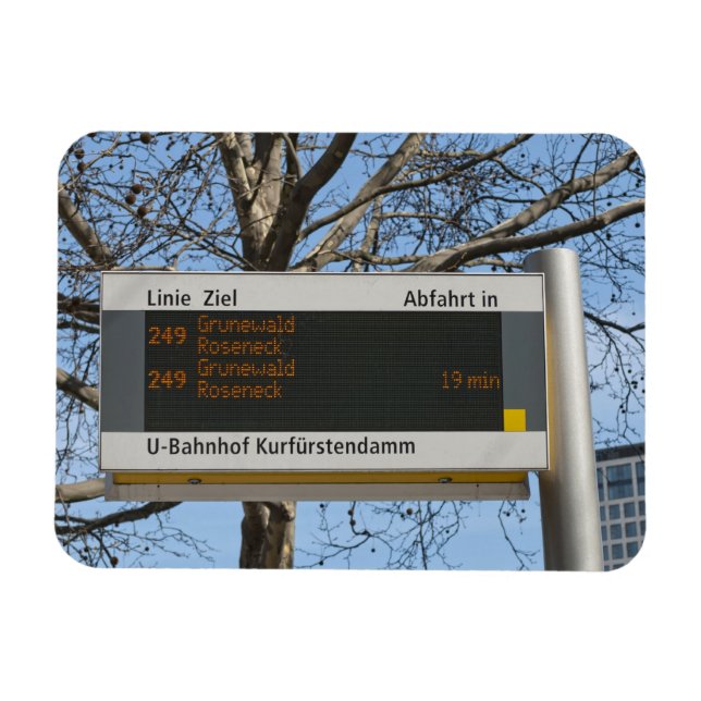 Bus Stop Sign in Berlin Magnet (Horizontal)